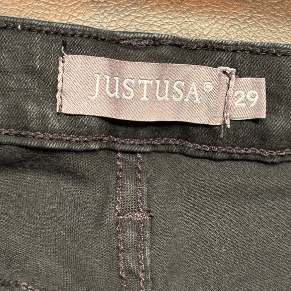 Just USA Dark Gray/black Flare Women's Jeans Size 29 - Picture 6 of 8